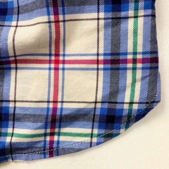 Talbots CLASSIC COTTON SHIRT - ENCHANTED BLUE PLAID Size medium - Picture 5 of 8